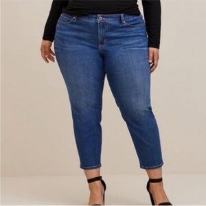 Torrid Perfect Skinny Ankle Jeans Mid Wash Plus Size 26 Tall